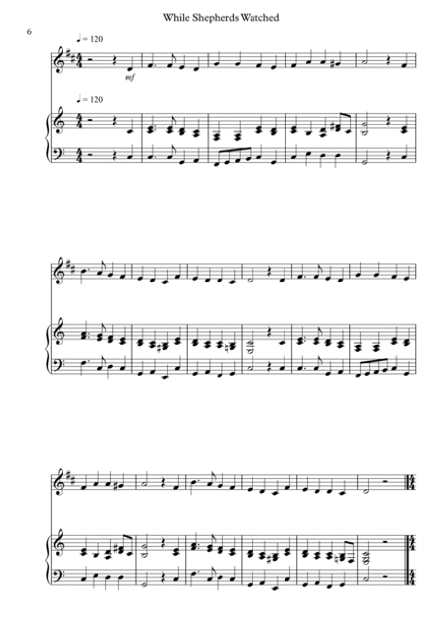 8 Easy Christmas Pieces for Trumpet And Piano Trumpet Duet scores gallery preview page 6