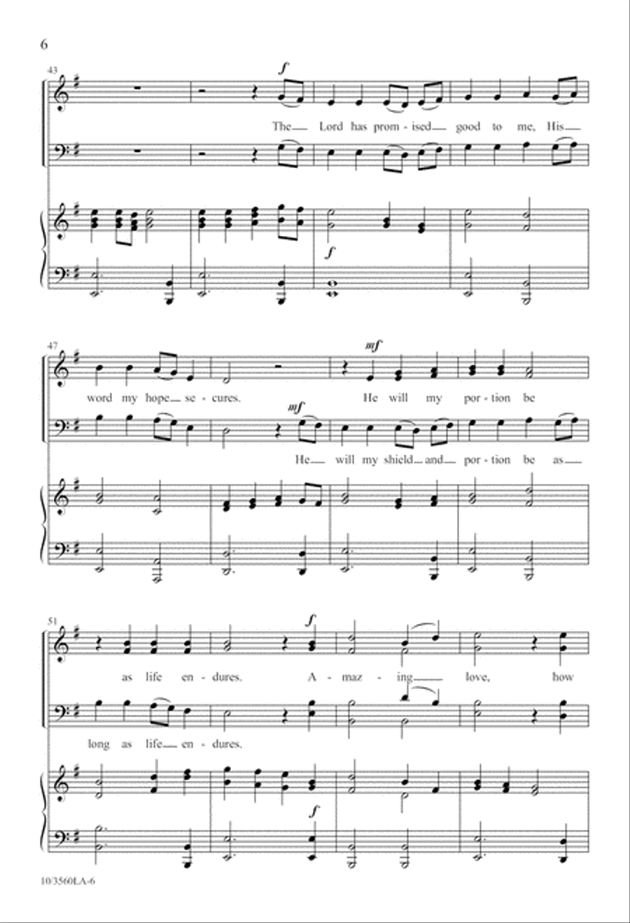 Amazing Grace! Amazing Love! 4-Part scores gallery preview page 6