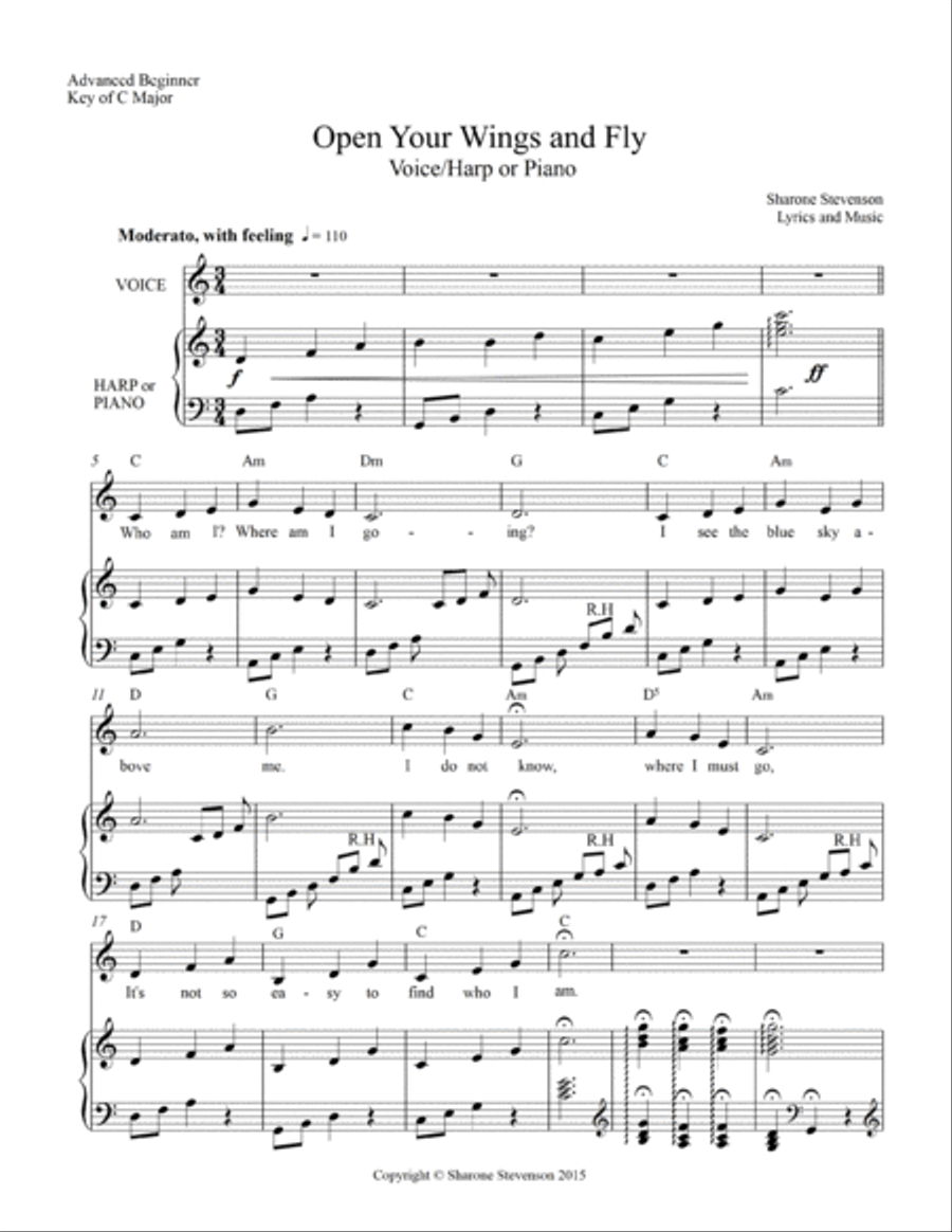 Open Your Wings and Fly Open Your Wings and Fly Celtic Harp scores gallery preview page 6