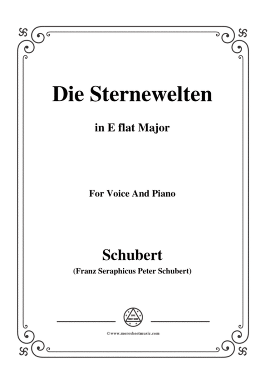 Schubert-Die Sternenwelten,in E flat Major,for Voice&Piano image number null