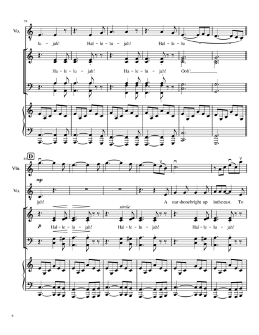 Hallelujah 4-Part scores gallery preview page 6