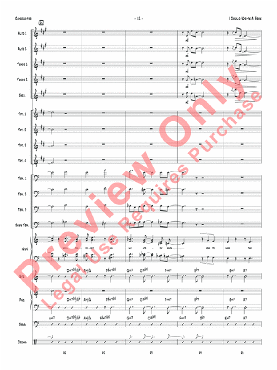 I Could Write a Book Jazz Ensemble scores gallery preview page 15