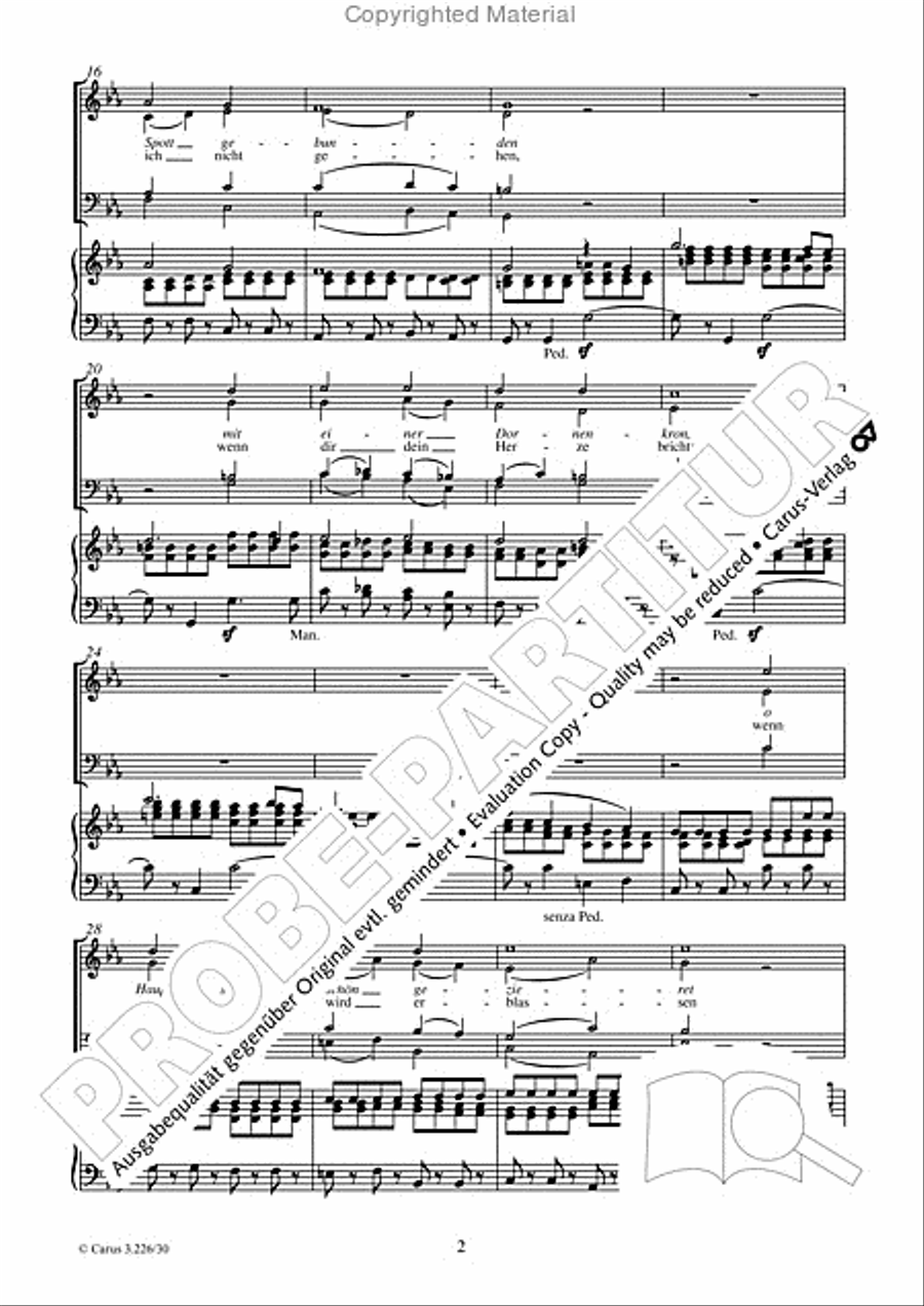 O sacred head, sore wounded (O Haupt voll Blut und Wunden) 4-Part scores gallery preview page 3