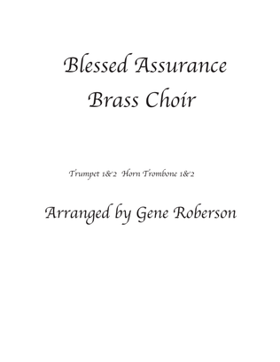 Blessed Assurance Hymn. Brass Quintet