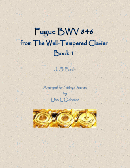 Fugue BWV 846 from the Well-Tempered Clavier, Book 1 for String Quartet image number null