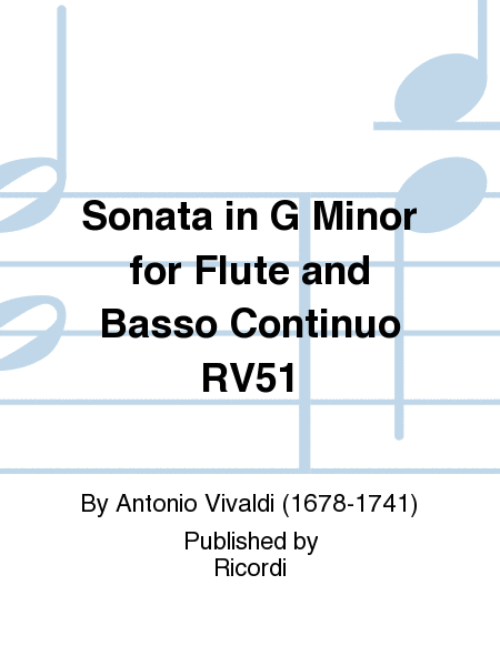 Sonata in G Minor for Flute and Basso Continuo RV51