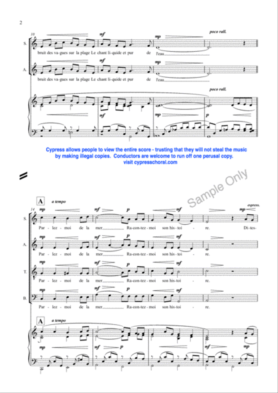 Parlez-Moi 4-Part scores gallery preview page 4