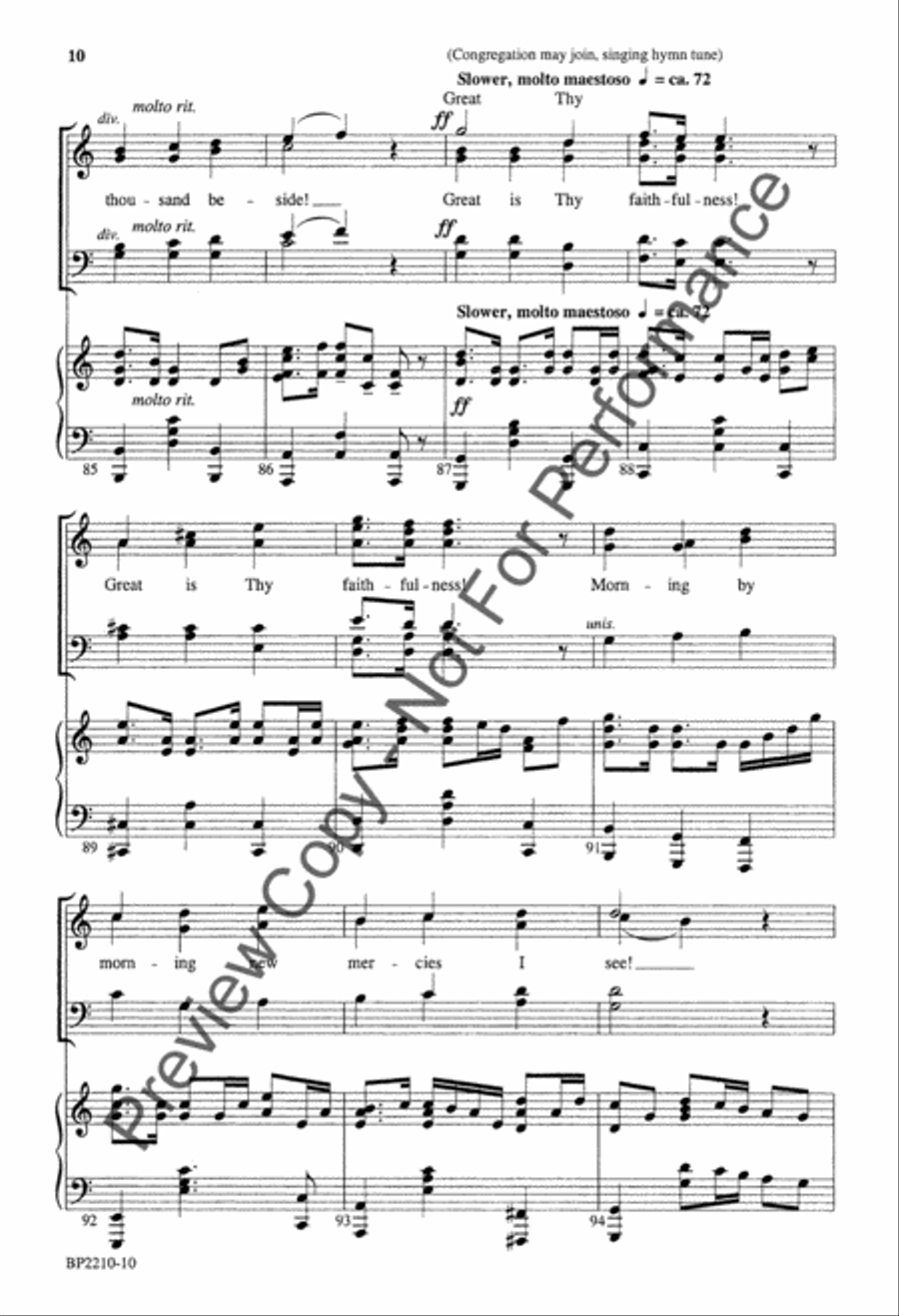 Great Is Thy Faithfulness - Forrest 4-Part scores gallery preview page 9