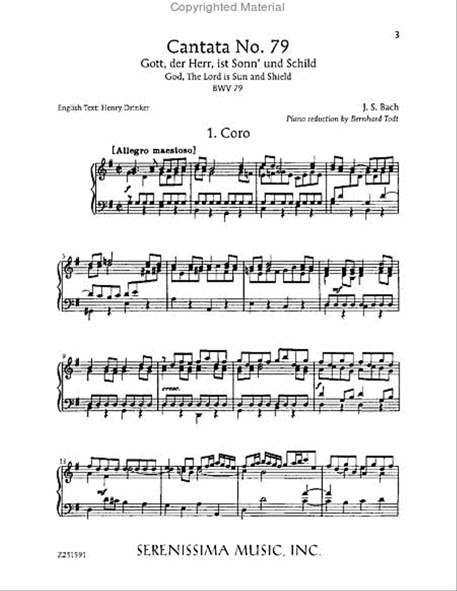 Gott, der Herr, ist Sonn' und Schild, BWV 79 Choir scores gallery preview page 3