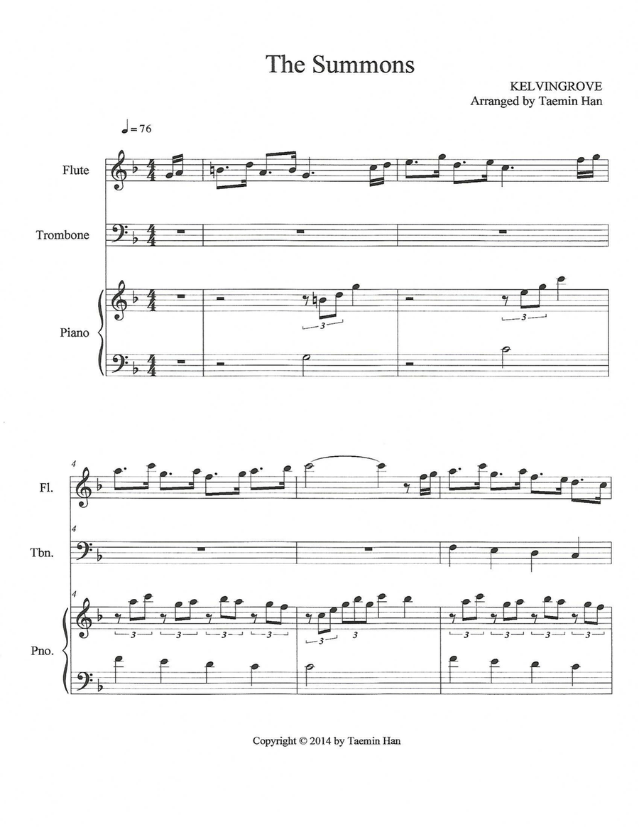 The Summons The Summons Flute scores gallery preview page 1