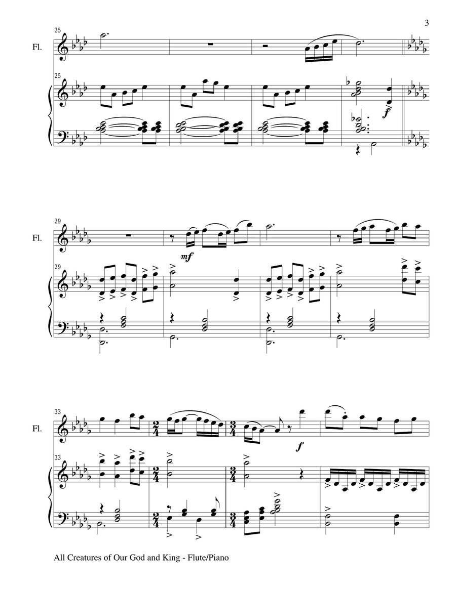 6 HYMNS of Adoration & Guidance Set 1 & 2 (Duets - Flute and Piano with Parts) Flute Solo scores gallery preview page 6