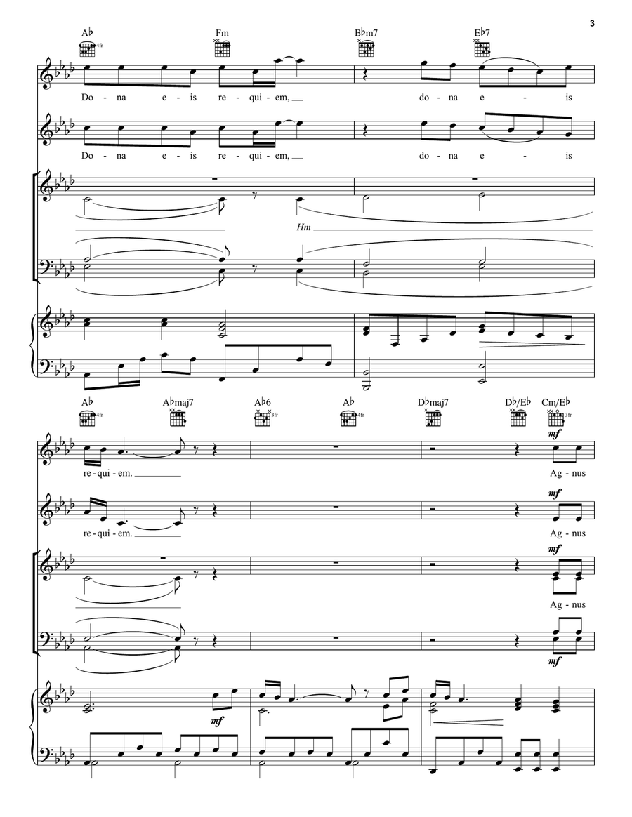 Pie Jesu (from Requiem) Pie Jesu (from Requiem) Acoustic Guitar scores gallery preview page 3