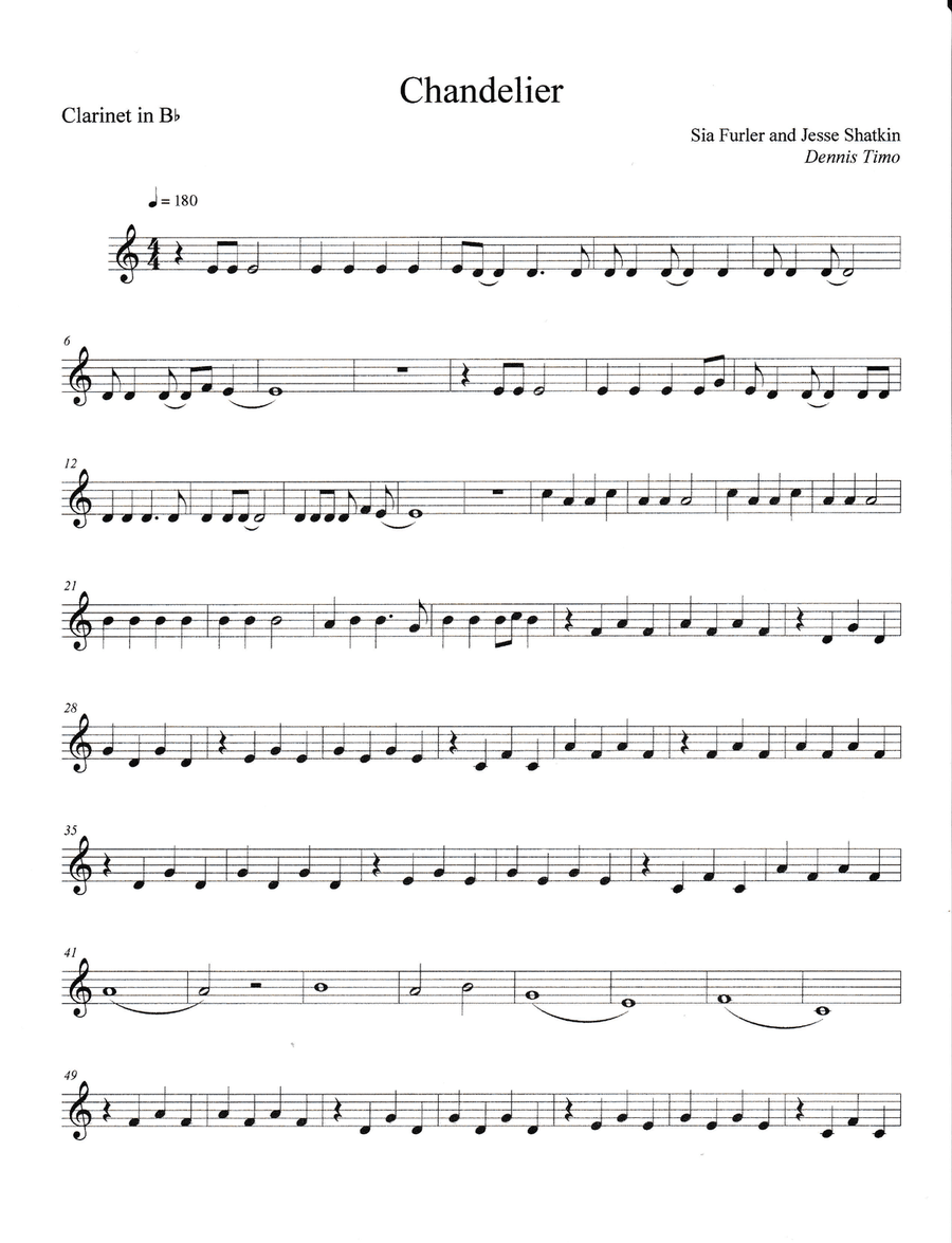 Chandelier Woodwind Duet scores gallery preview page 1