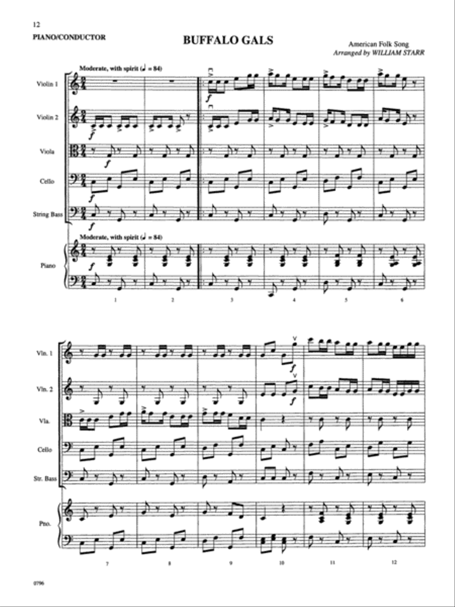 Strings Around the World -- Folk Songs of the U.S.A. String Orchestra scores gallery preview page 9