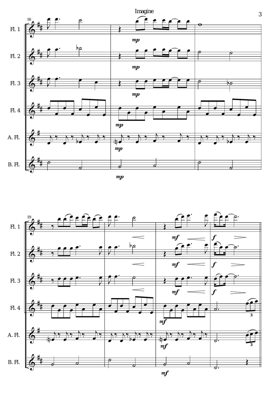Imagine Woodwind Ensemble scores gallery preview page 3