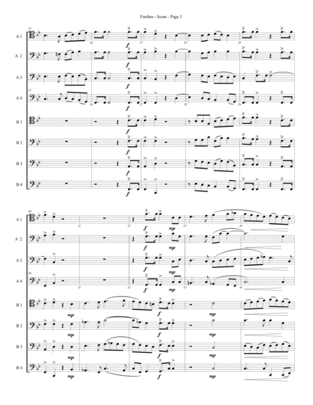 Fanfare for Trombone of Low Brass Octet