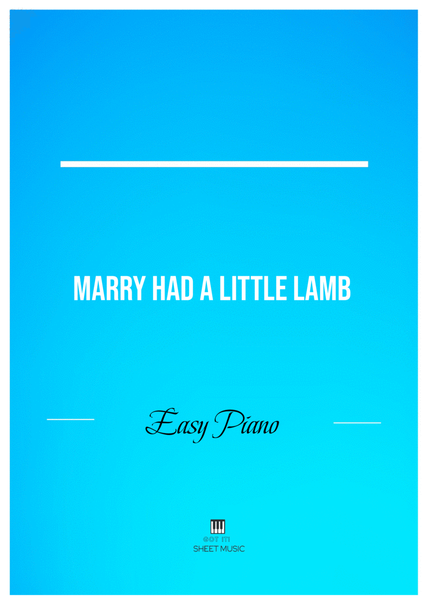 Marry Had a Little Lamb (Easy Piano) image number null