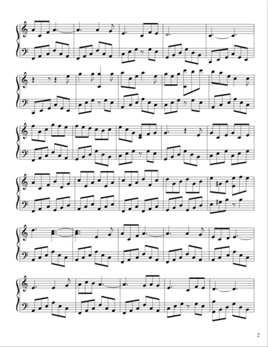 Hallelujah Piano Solo scores gallery preview page 2
