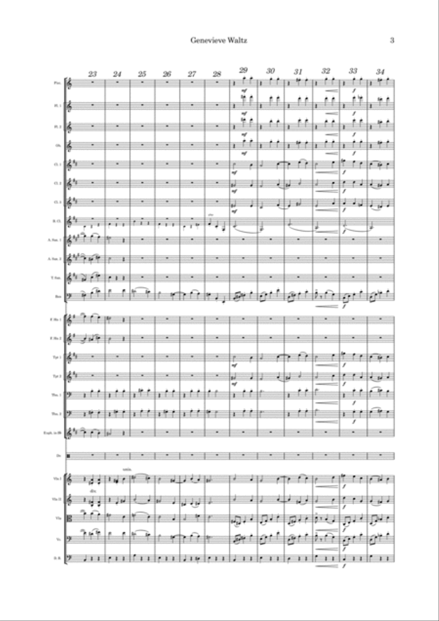 Genevieve Waltz Full Orchestra scores gallery preview page 3