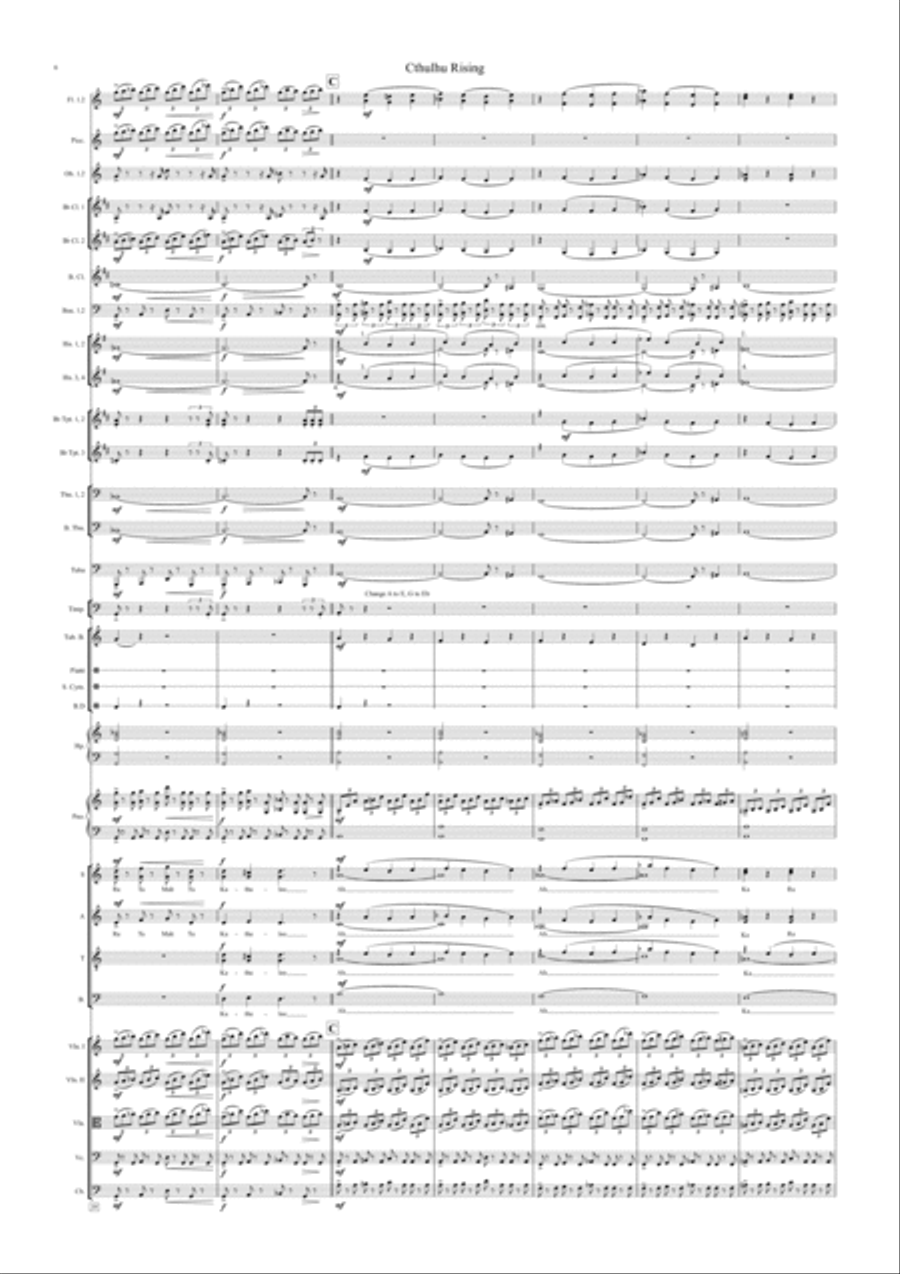 Cthulhu Rising Cthulhu Rising Full Orchestra scores gallery preview page 6