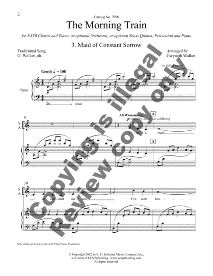 Maid of Constant Sorrow 4-Part scores gallery preview page 16