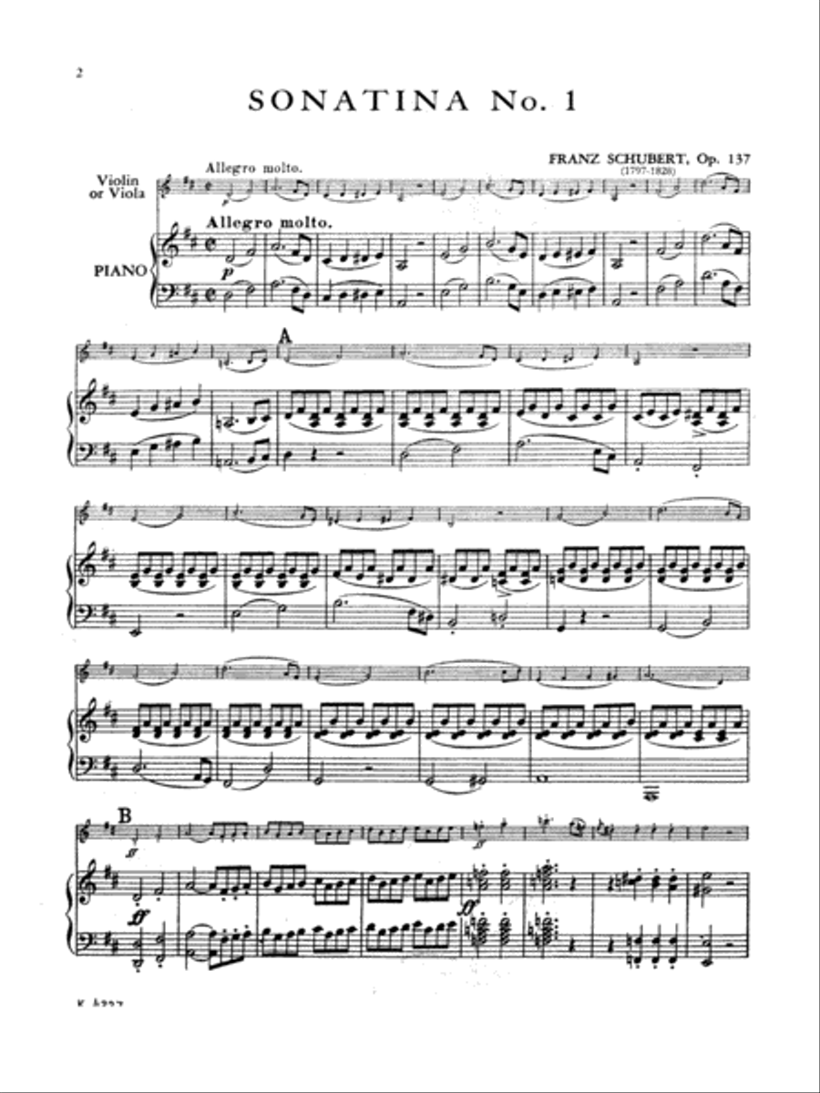 Sonatina No. 1 in D Major, Op. 137 Piano Accompaniment scores gallery preview page 3