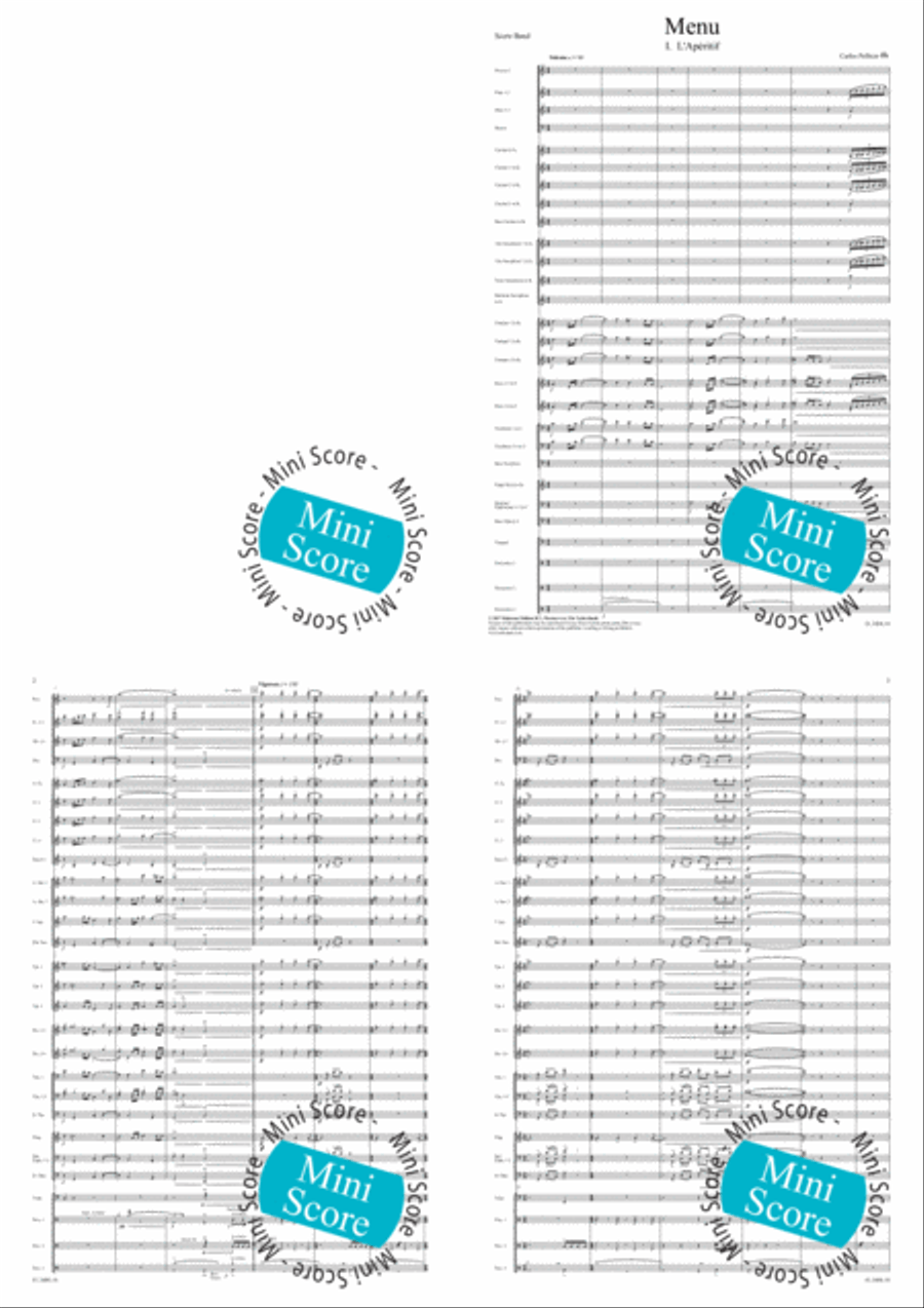 Menu Concert Band scores gallery preview page 3