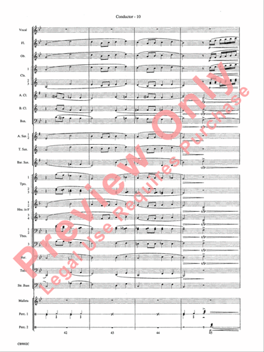 Over the Rainbow Concert Band scores gallery preview page 13