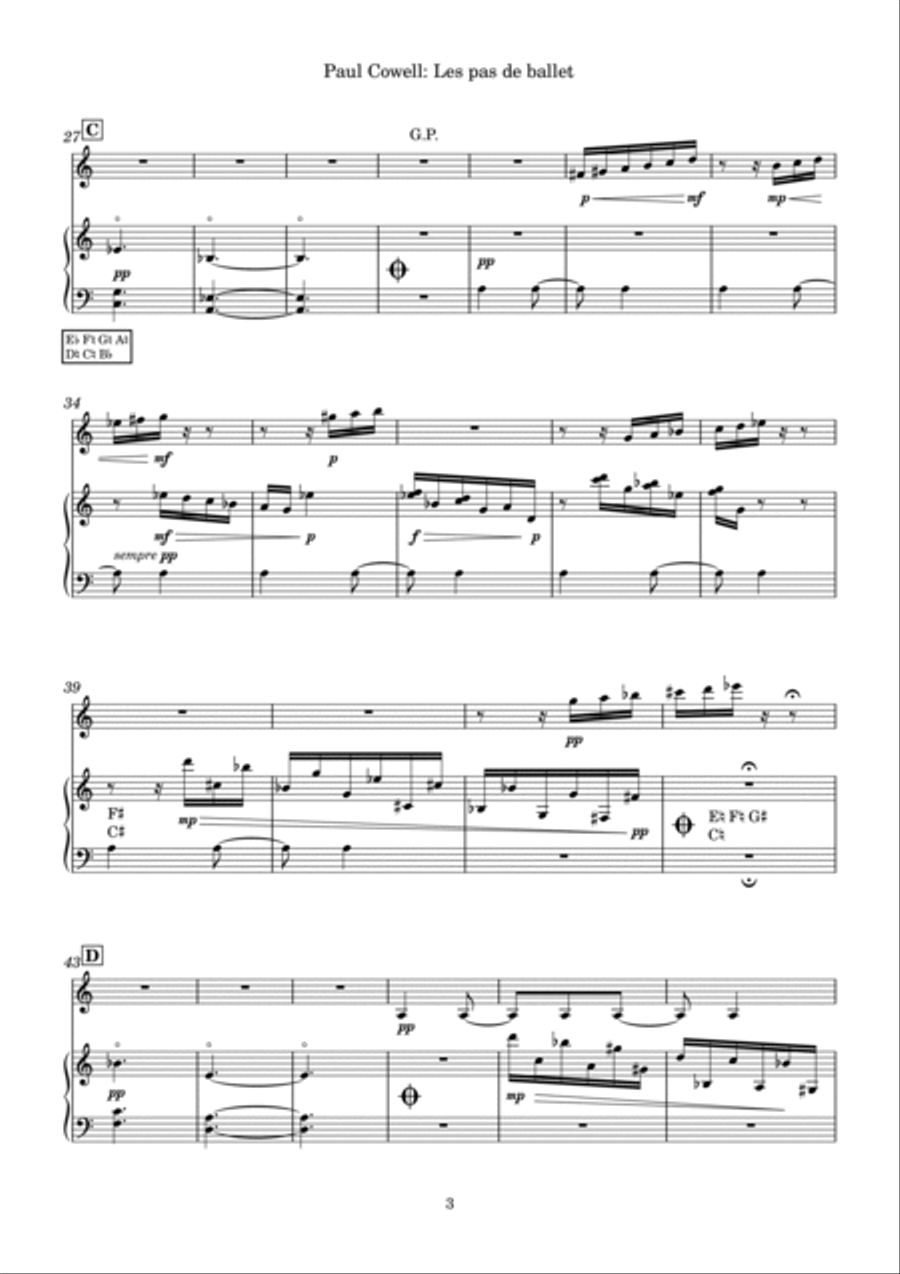Les pas de ballet for violin and harp String Duet scores gallery preview page 5