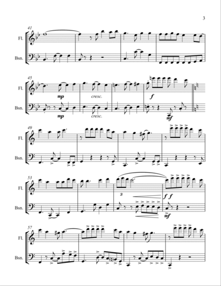Feliz Navidad Woodwind Duet scores gallery preview page 6