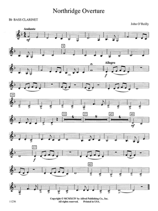 Northridge Overture: B-flat Bass Clarinet