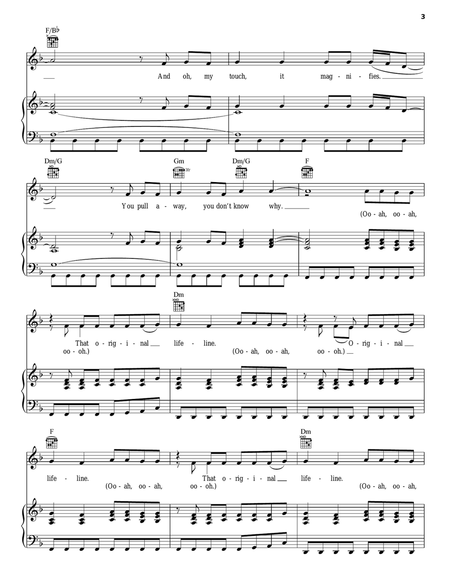Third Eye Piano, Vocal, Guitar scores gallery preview page 3