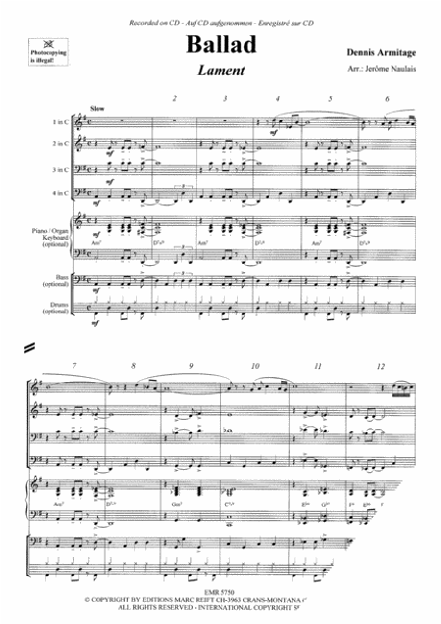 Ballad Concert Band scores gallery preview page 3