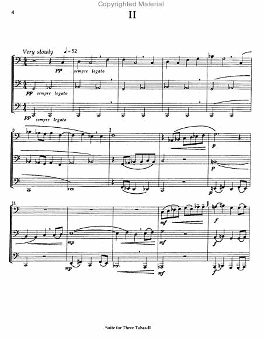 Suite for Three Tubas Brass Trio scores gallery preview page 3