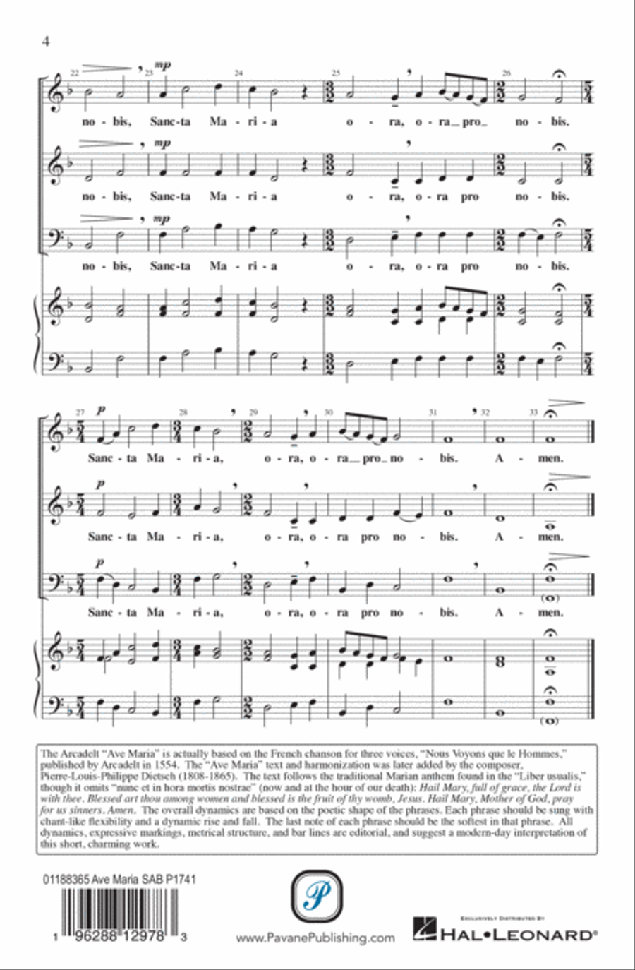 Ave Maria 3-Part scores gallery preview page 3