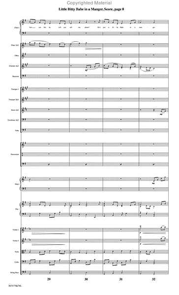 Little Bitty Babe in a Manger - Orchestral Score and CD with Printable Parts image number null