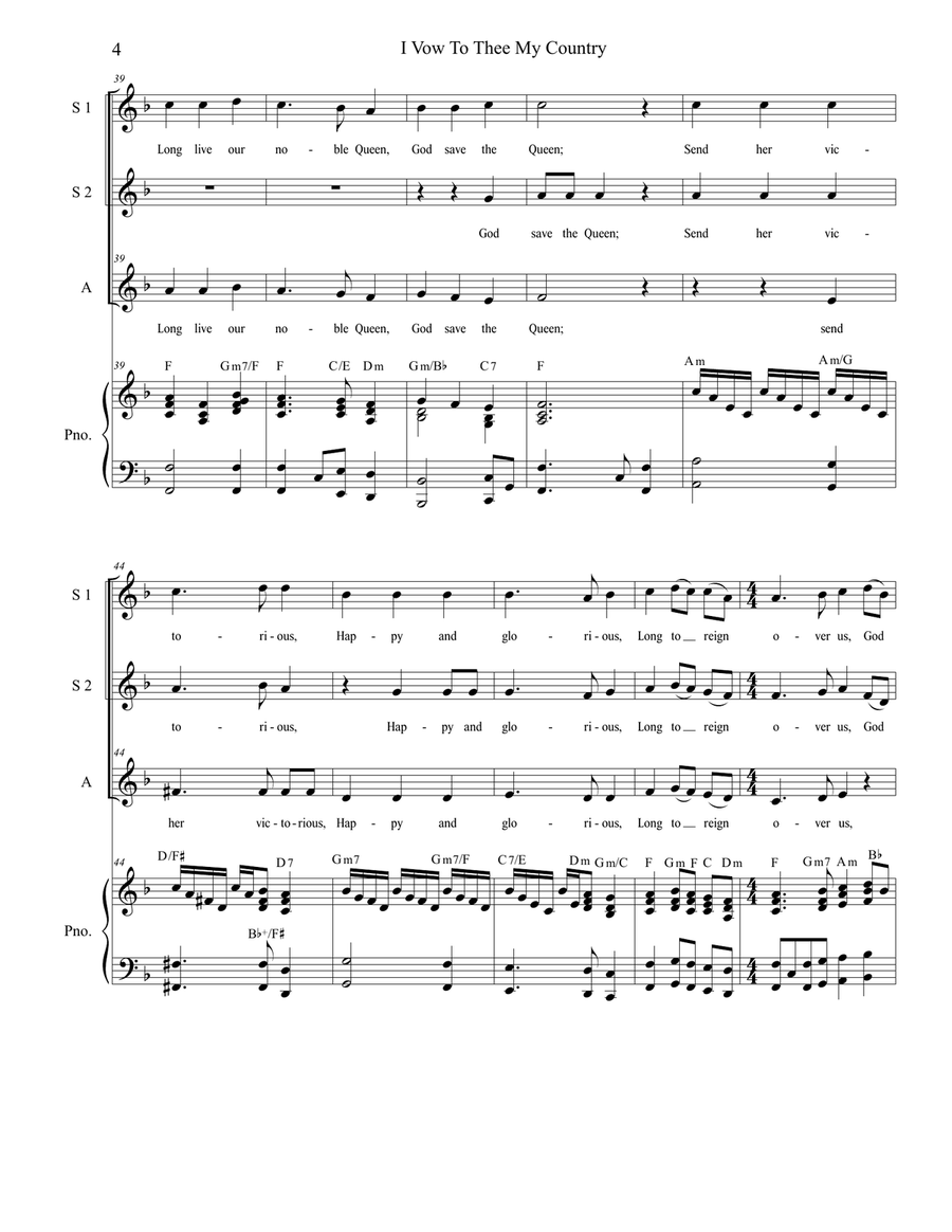 I Vow To Thee My Country (with 
