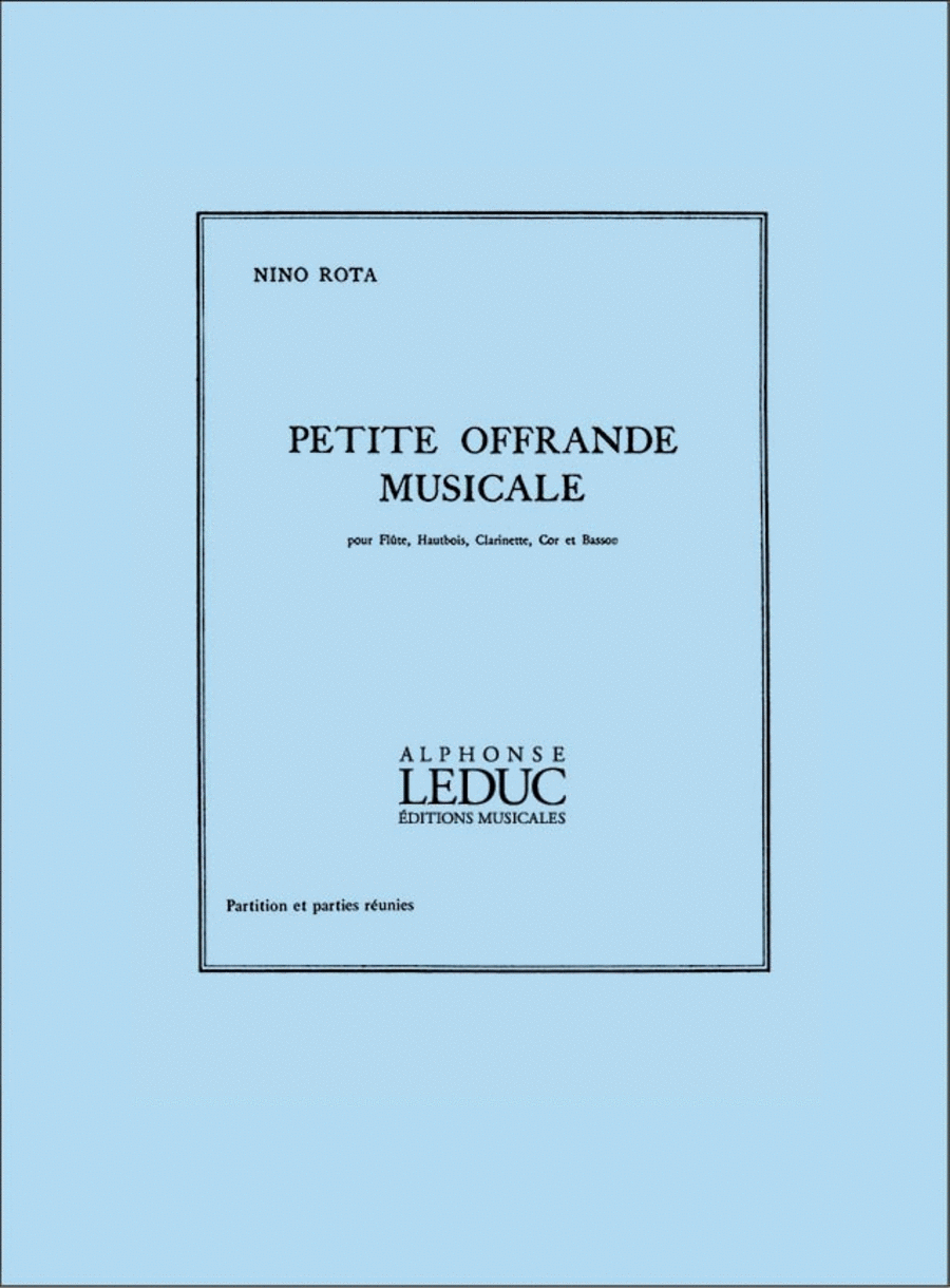Petite Offrande Musicale (wind Quintet) Woodwind Quintet scores gallery preview page 1
