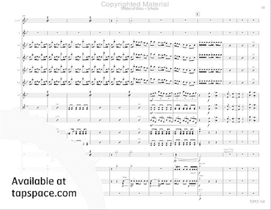 Shades of Glass Percussion Ensemble scores gallery preview page 18