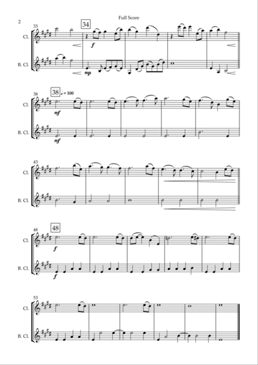 Jurassic Park Iii Clarinet Duet scores gallery preview page 2