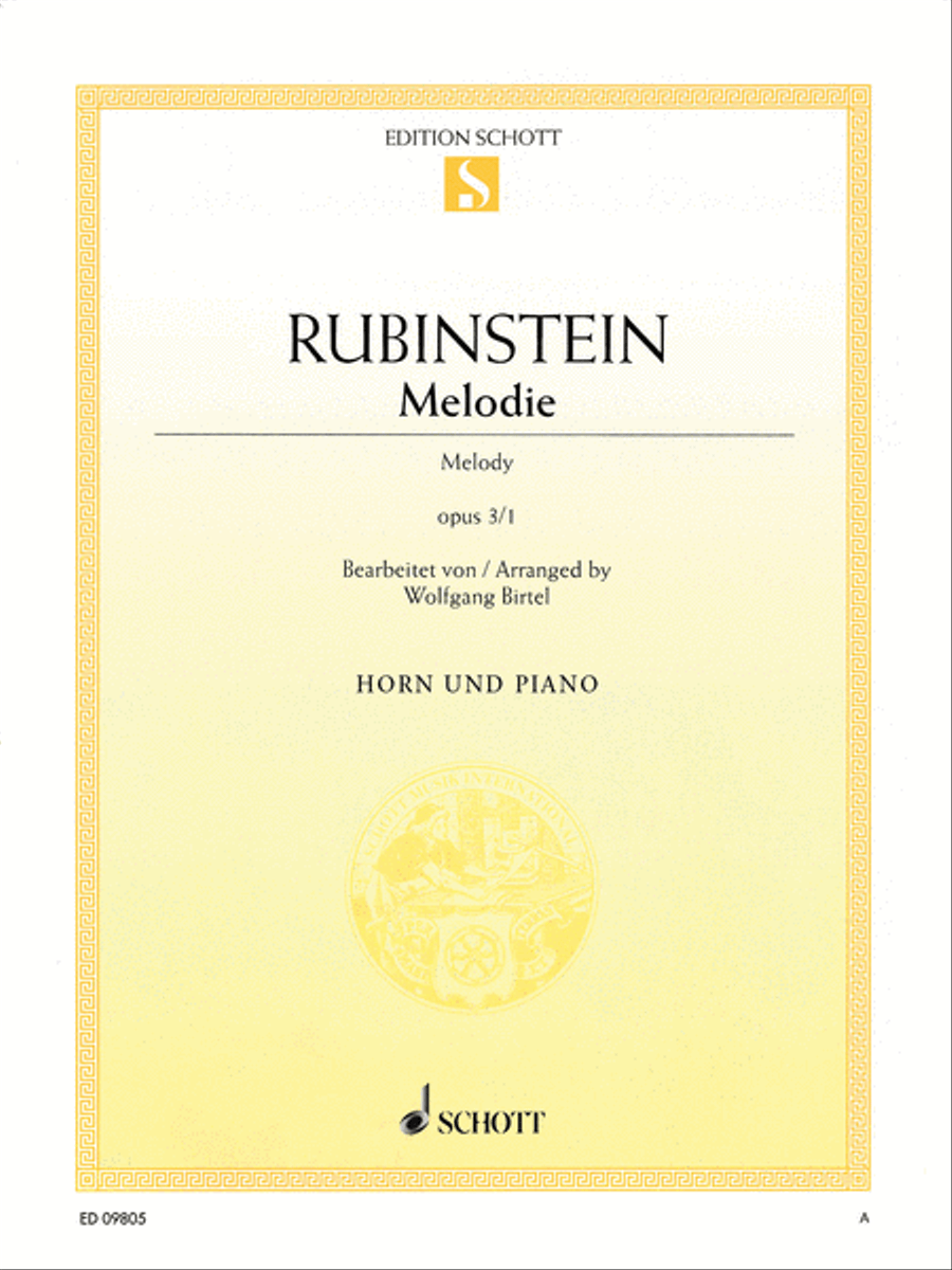 Melodie Op. 3, No. 1 Horn scores gallery preview page 1