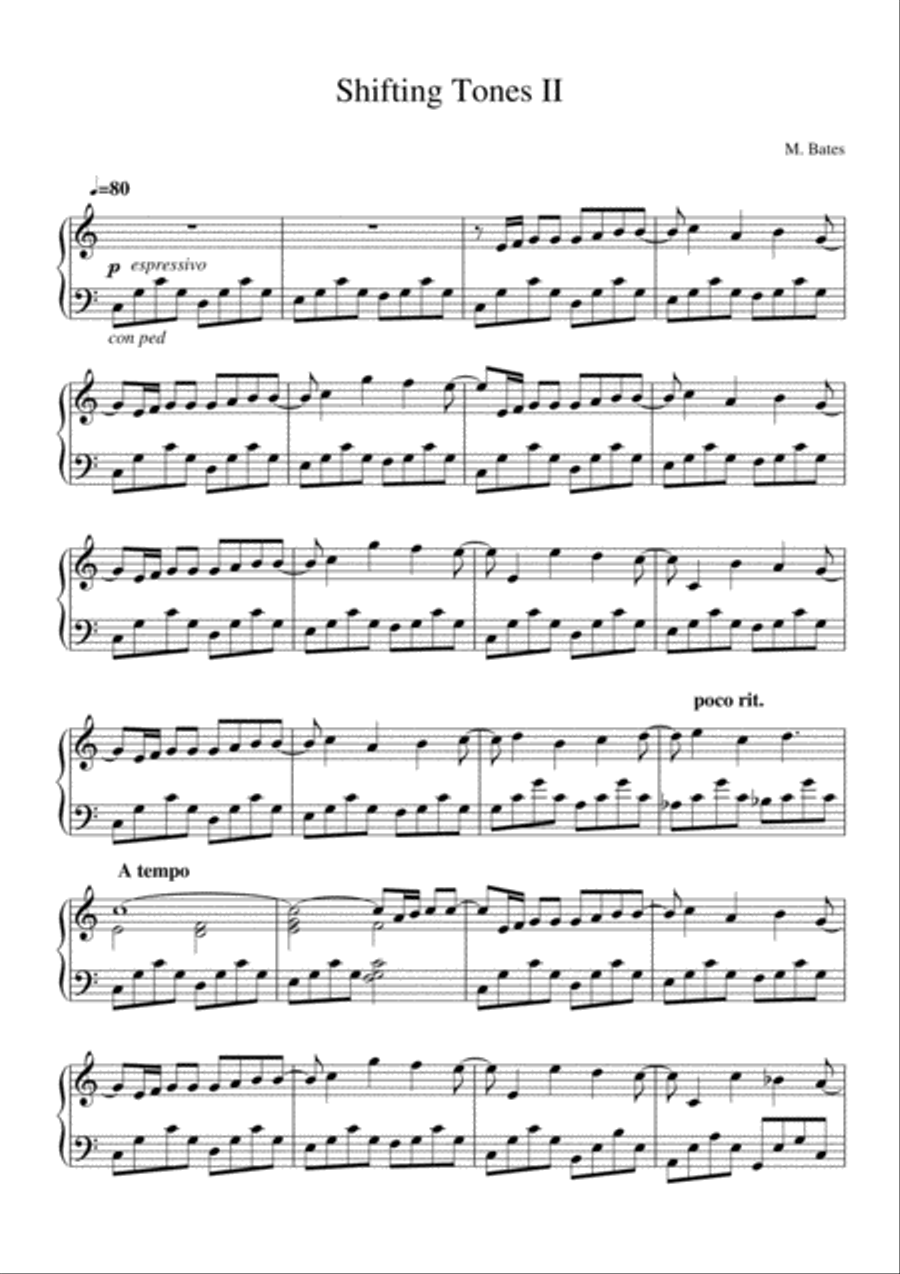 Shifting Tones II Piano Solo scores gallery preview page 1