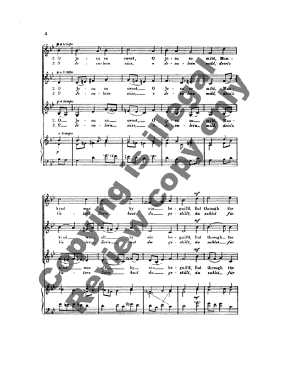 O Jesu So Sweet (O Jesulein suess) SSA scores gallery preview page 7