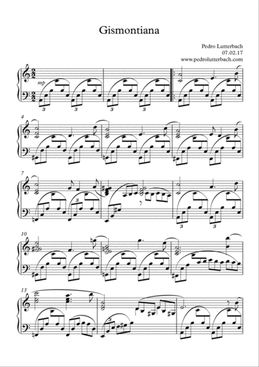 Gismontiana Piano Solo - Digital Sheet Music