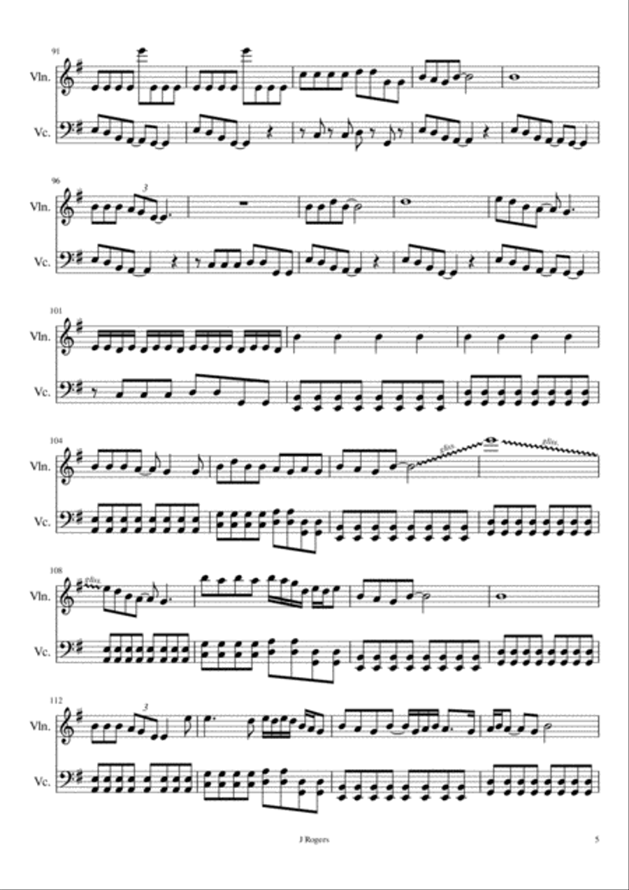 Sweet Child O' Mine Sweet Child O' Mine String Duet scores gallery preview page 5
