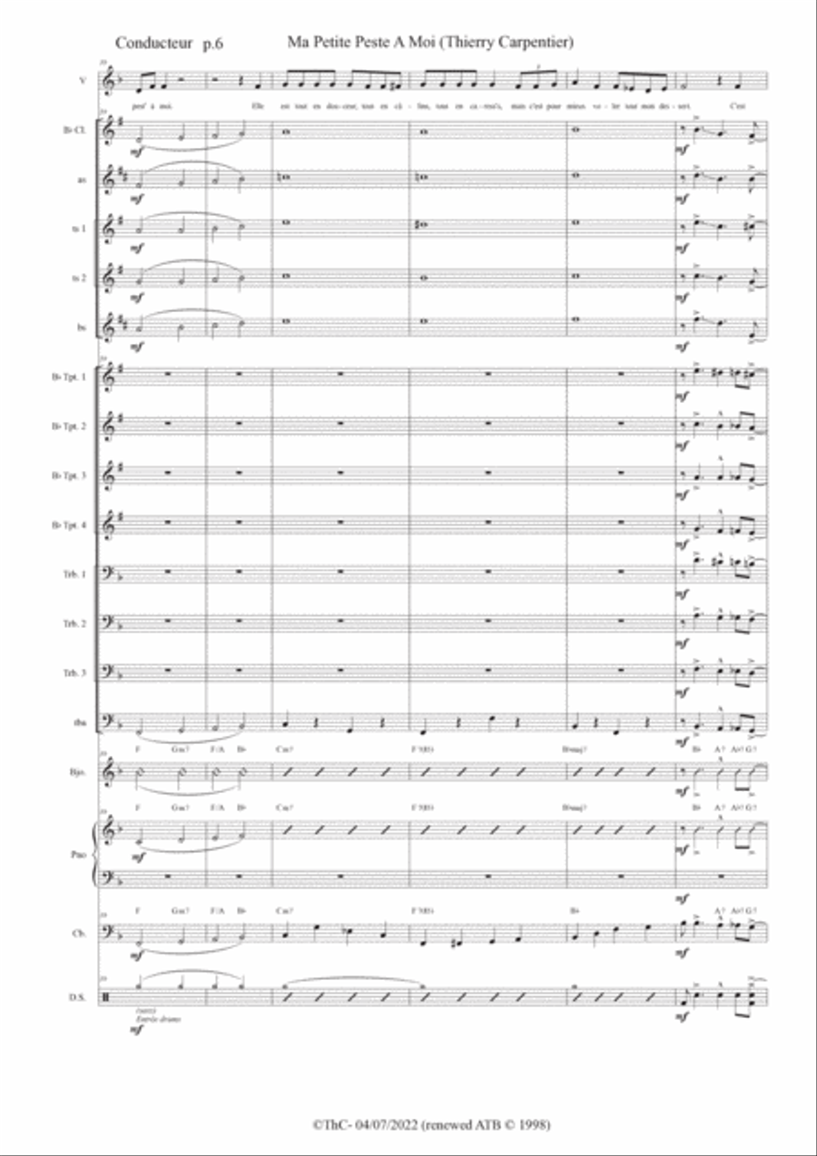 Ma Petite Peste A Moi Ma Petite Peste A Moi Jazz Ensemble scores gallery preview page 6