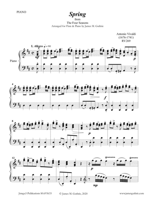 Vivaldi: The Four Seasons Complete for Flute & Piano