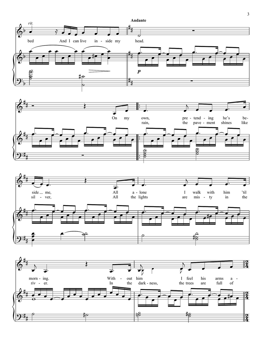 On My Own (from Les Miserables) High Voice scores gallery preview page 3