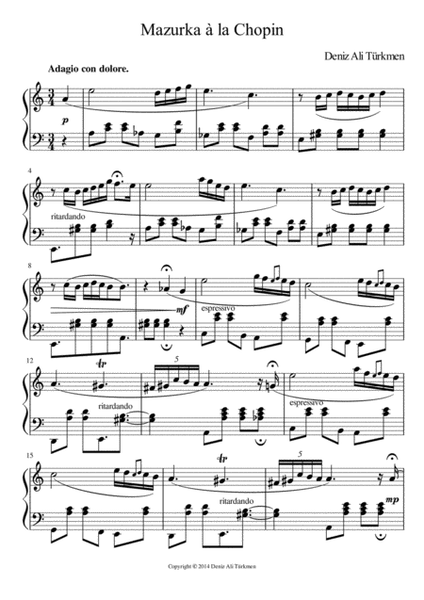 Mazurka à la Chopin