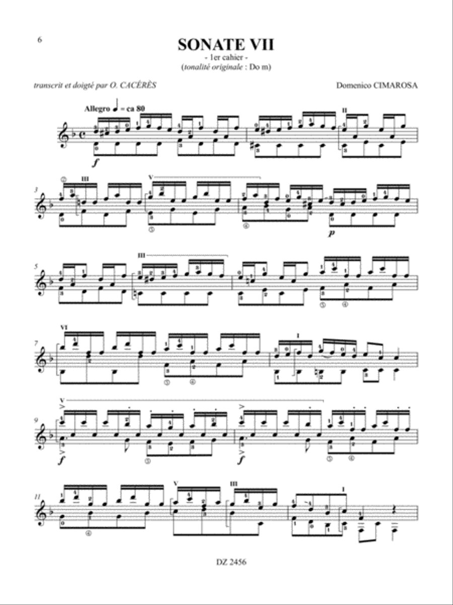 10 Sonates Classical Guitar scores gallery preview page 6